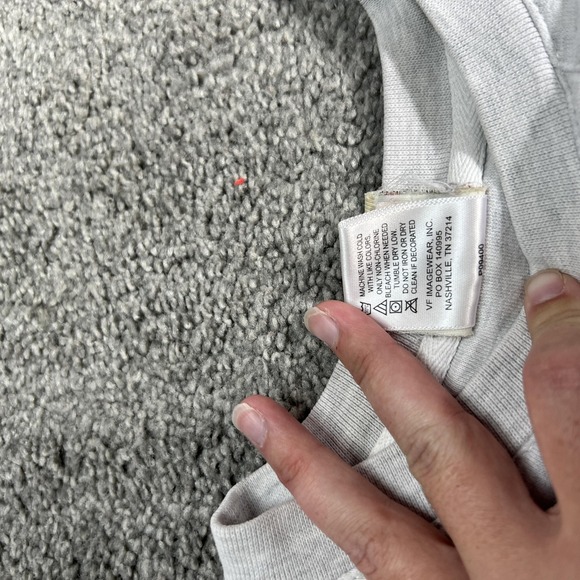 vtg Lee Dallas Sweatshirt Mens Large Heather Gray Crewneck Fleece Pullover 90s - Picture 6 of 12